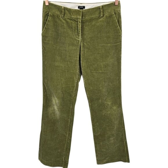 J. Crew Womens 8T Vintage‎ Y2K Green Corduroy Flare Pants - Picture 1 of 16